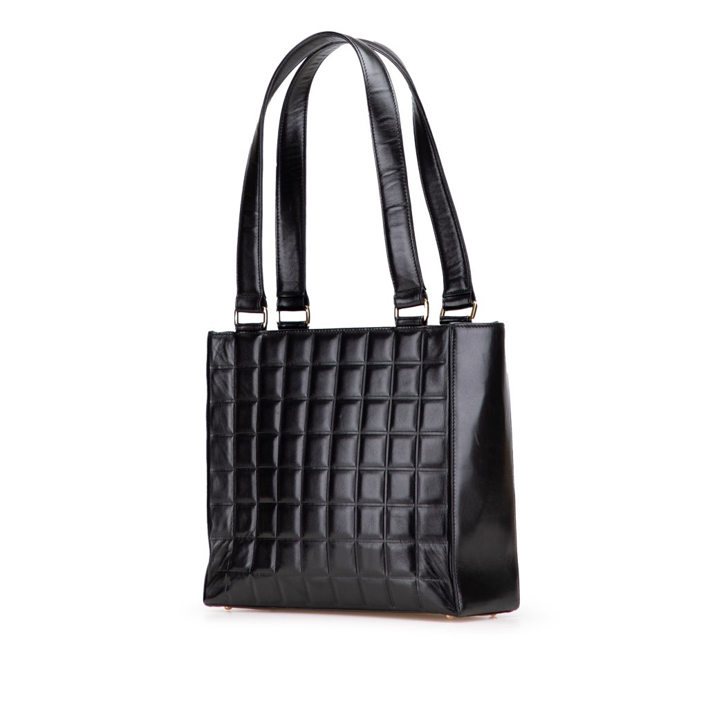 Chanel CC Chocolate Bar Lambskin Tote - Back view