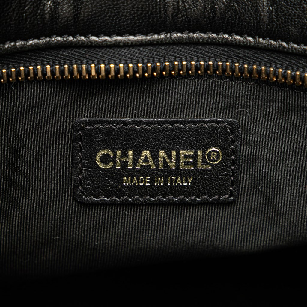 Chanel CC Chocolate Bar Lambskin Tote - Side view