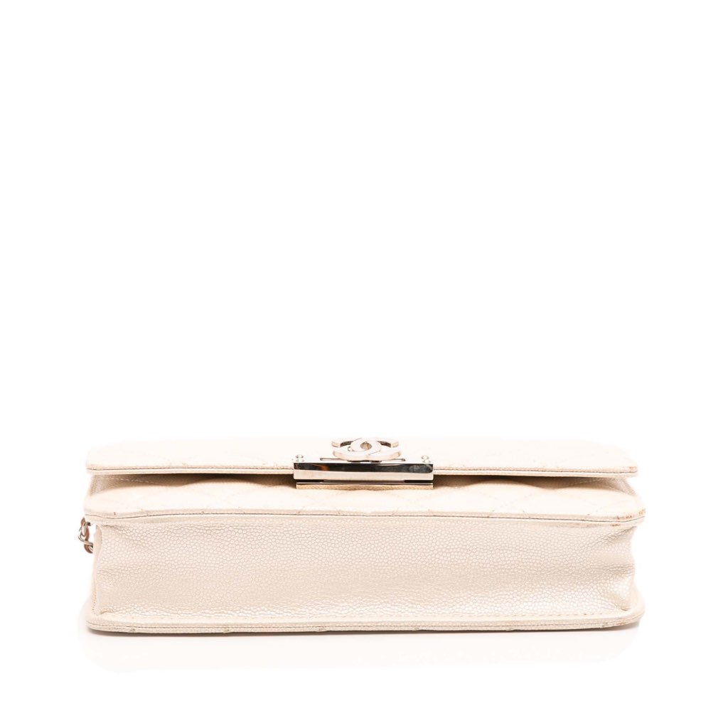 Chanel Quilted Caviar Golden Class Wallet On Chain - 3