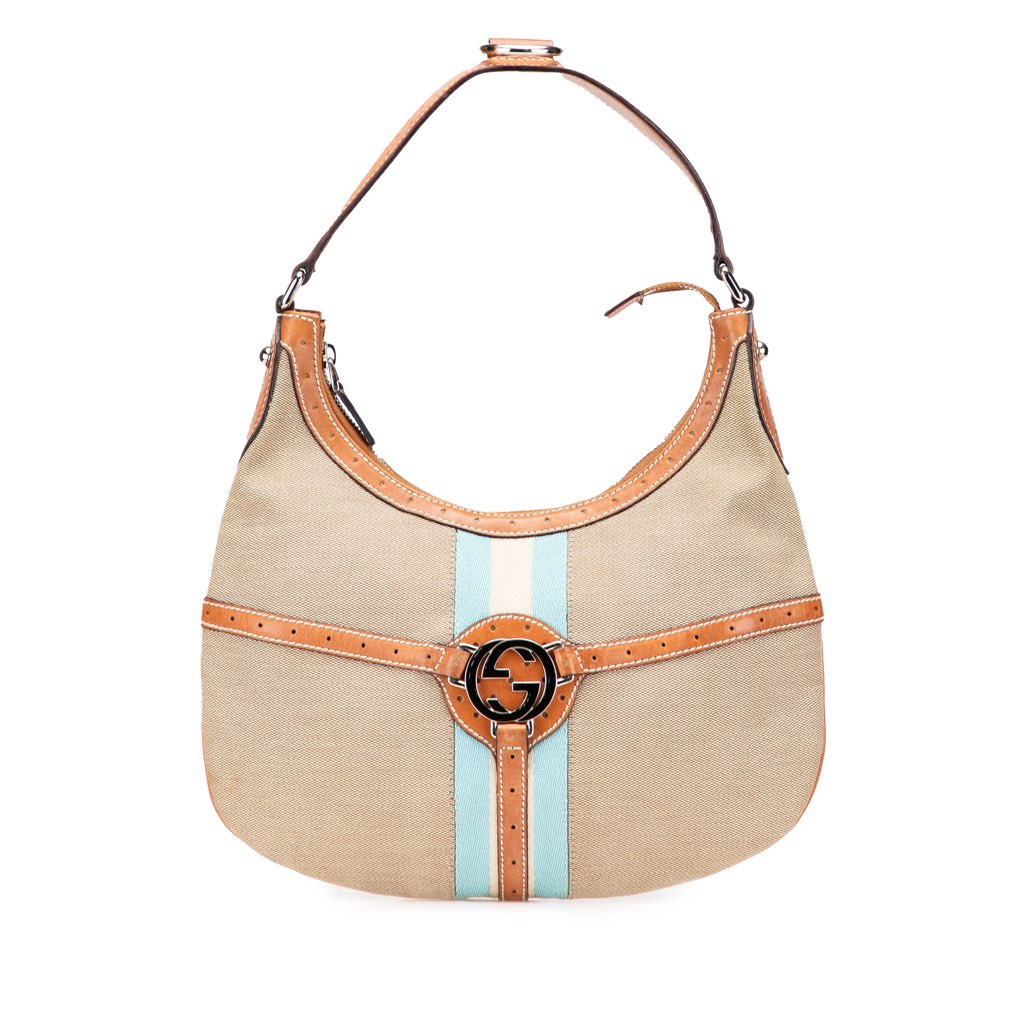Gucci Canvas Web Reins Hobo