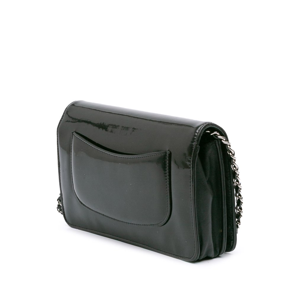 Chanel CC Patent Strass Embellished Wallet On Chain - 2