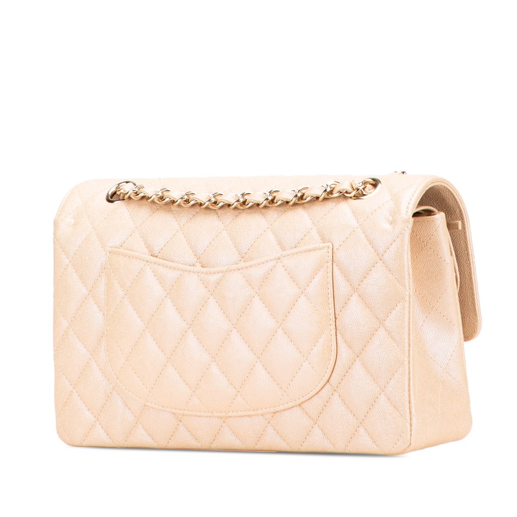Chanel Medium Classic Iridescent Caviar Double Flap - Back view