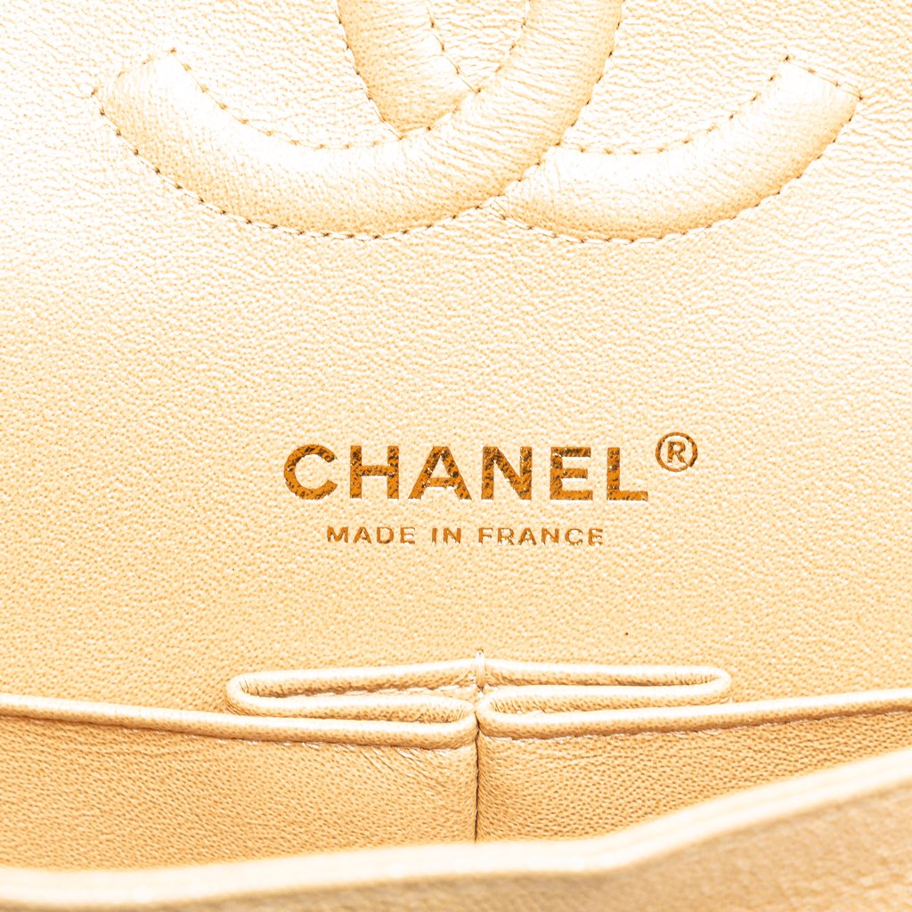 Chanel Medium Classic Iridescent Caviar Double Flap - Side view