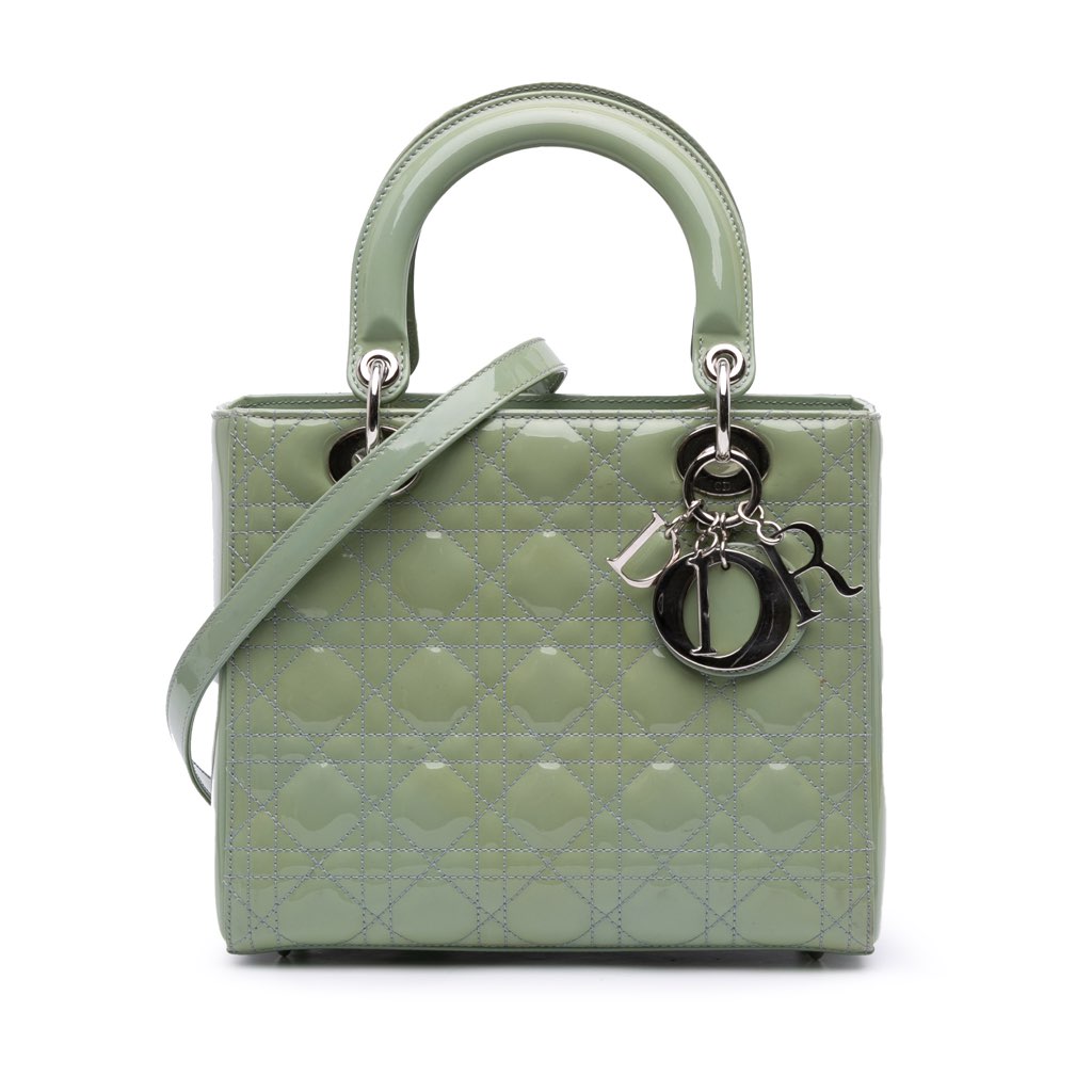 Dior Medium Patent Cannage Lady Dior