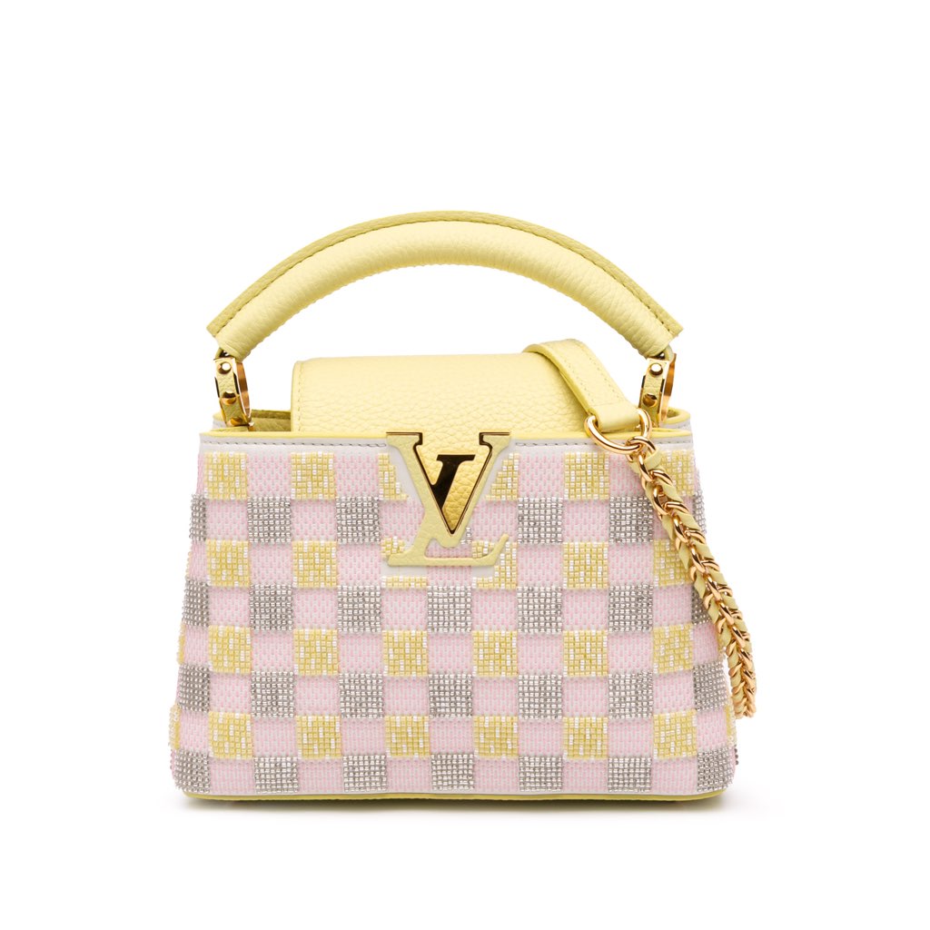 Louis Vuitton Smooth Calfskin Beaded Mini Capucines