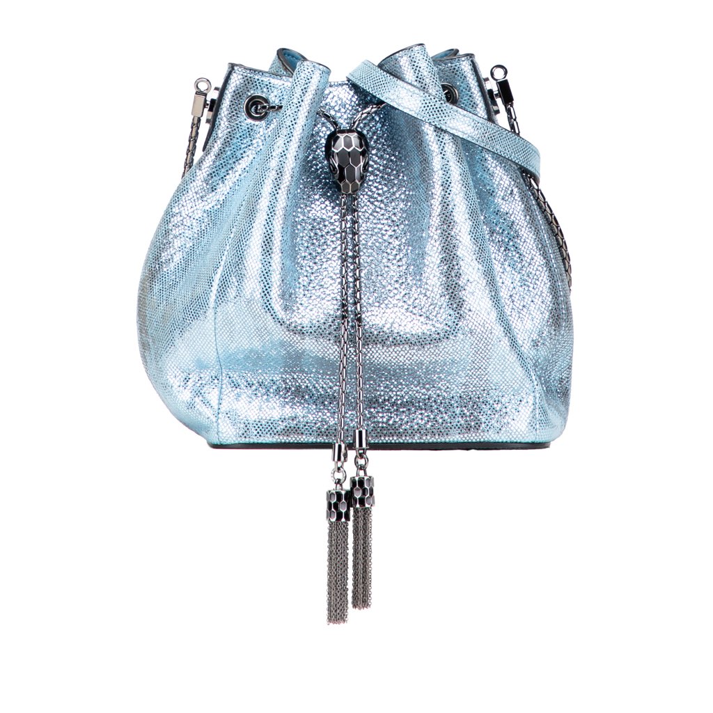 Bvlgari Metallic Karung Serpenti Forever Bucket Bag