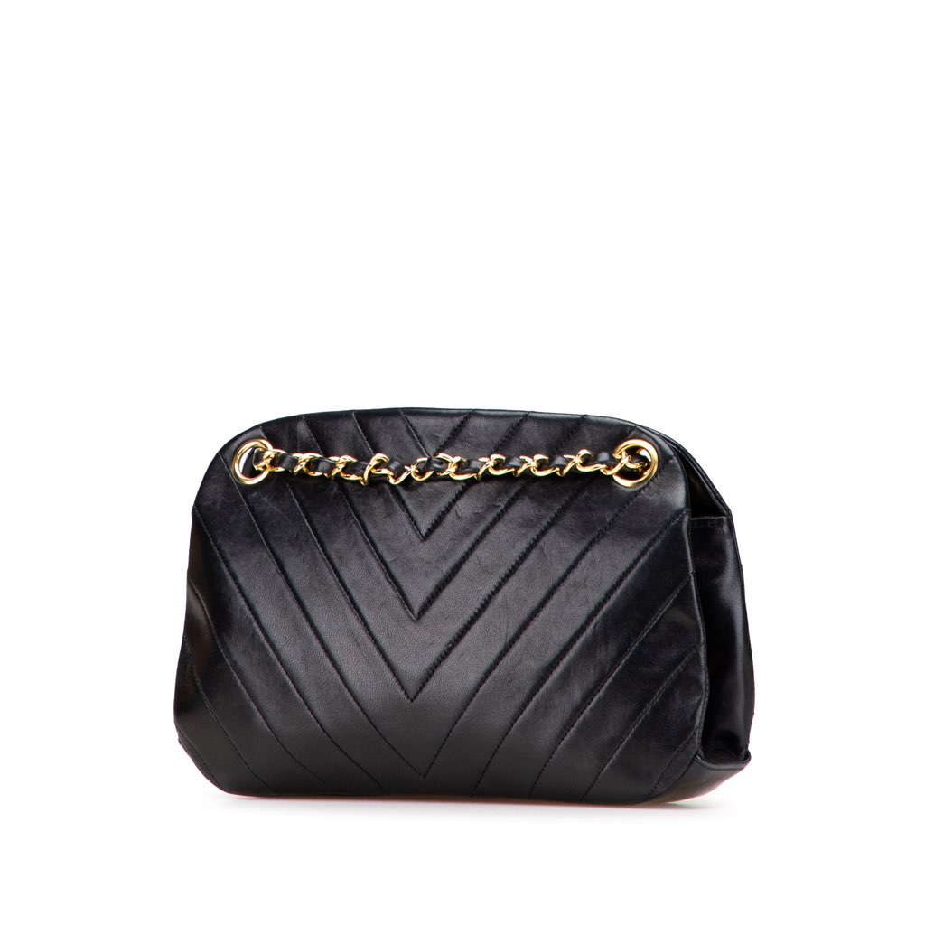 Chanel CC Chevron Lambskin Frame Chain Shoulder Bag - 2