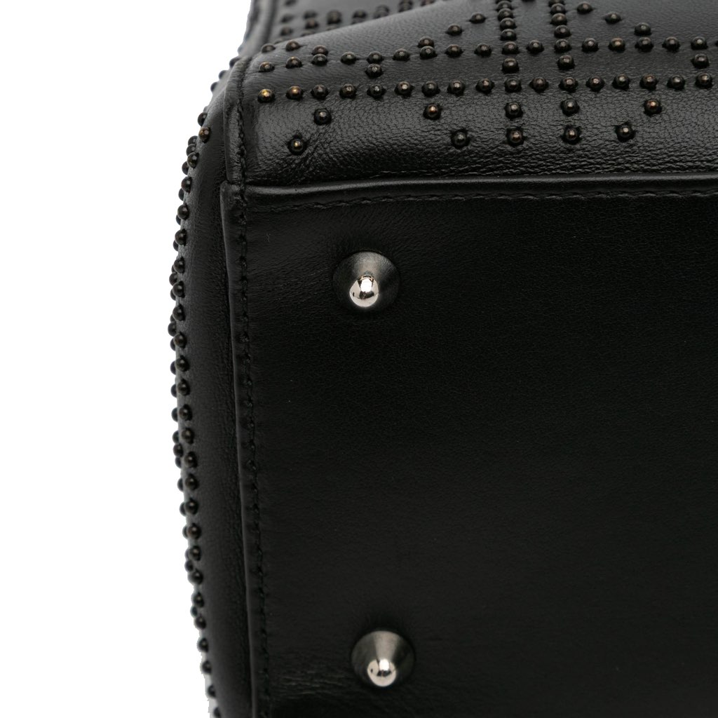 Dior Medium Calfskin Cannage Studded Lady Dior - Image 12