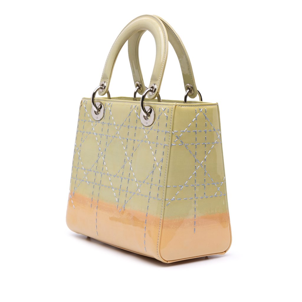 Dior Medium Ombre Patent Cannage Lady Dior - Back view