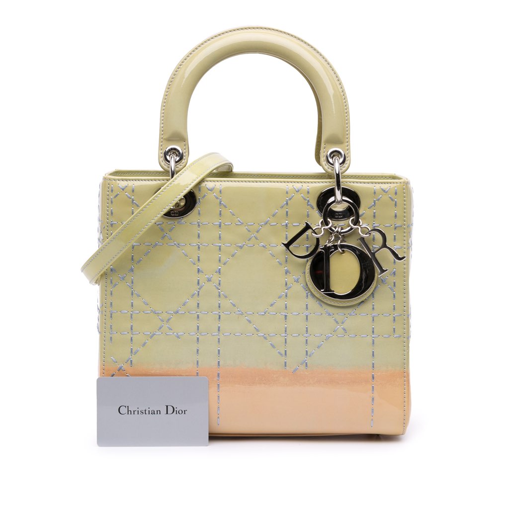Dior Medium Ombre Patent Cannage Lady Dior - Image 12