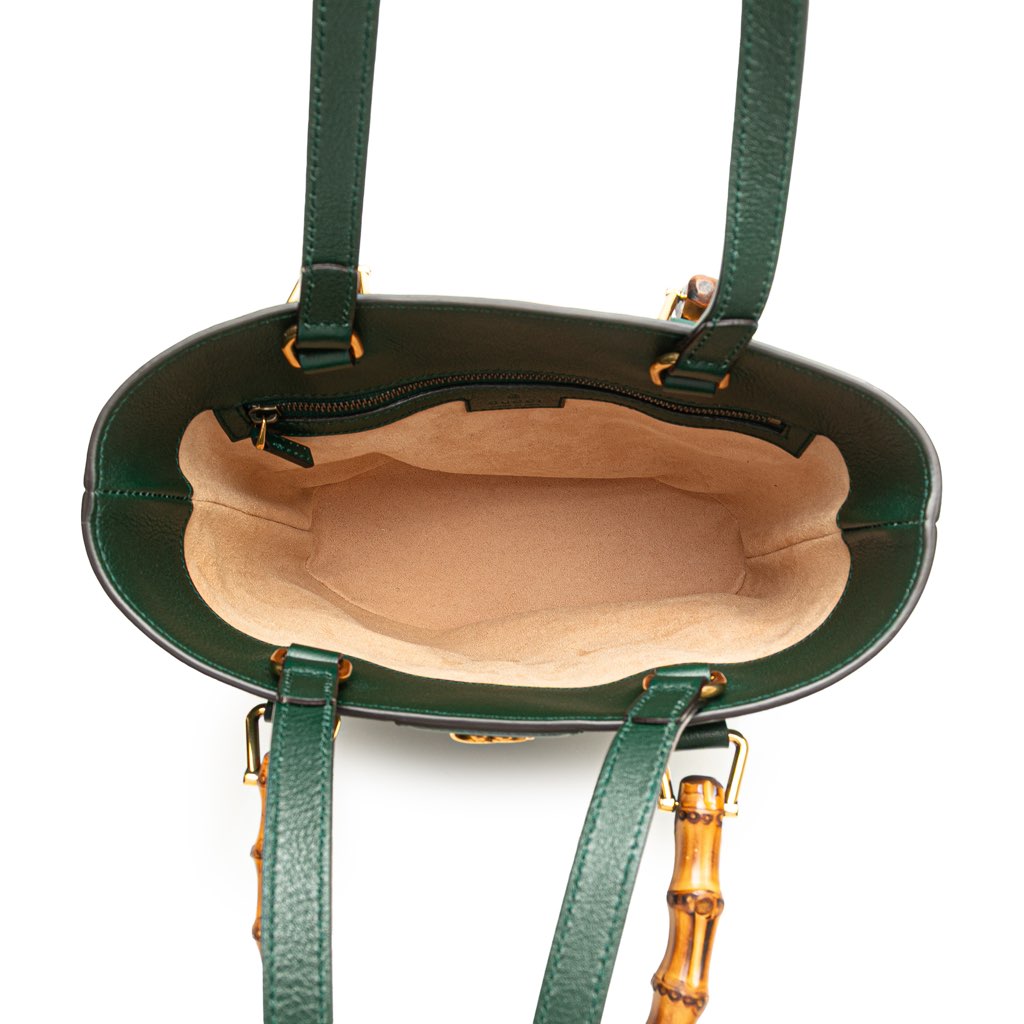 Gucci Small Calfskin Bamboo Diana Convertible Bucket Bag - 4