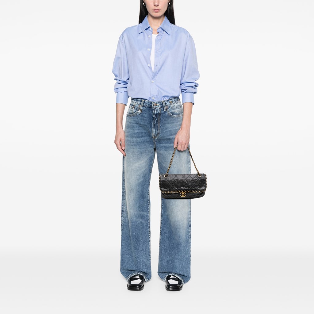 Chanel Medium Quilted Aged Calfskin Chain Me Flap - Image 10