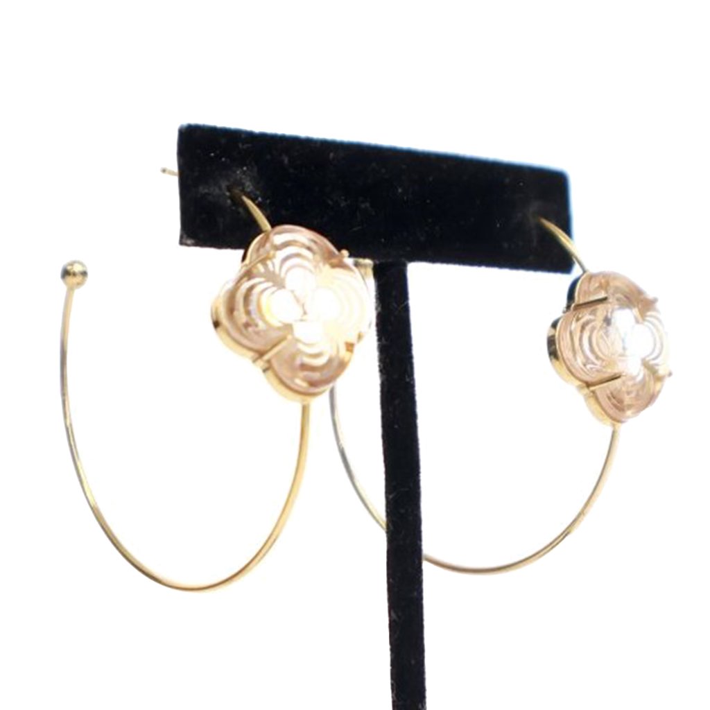 Louis Vuitton Gold Plated Resin A La Folie Hoop Earrings - 4