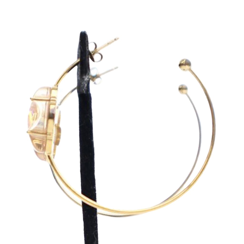 Louis Vuitton Gold Plated Resin A La Folie Hoop Earrings - 5