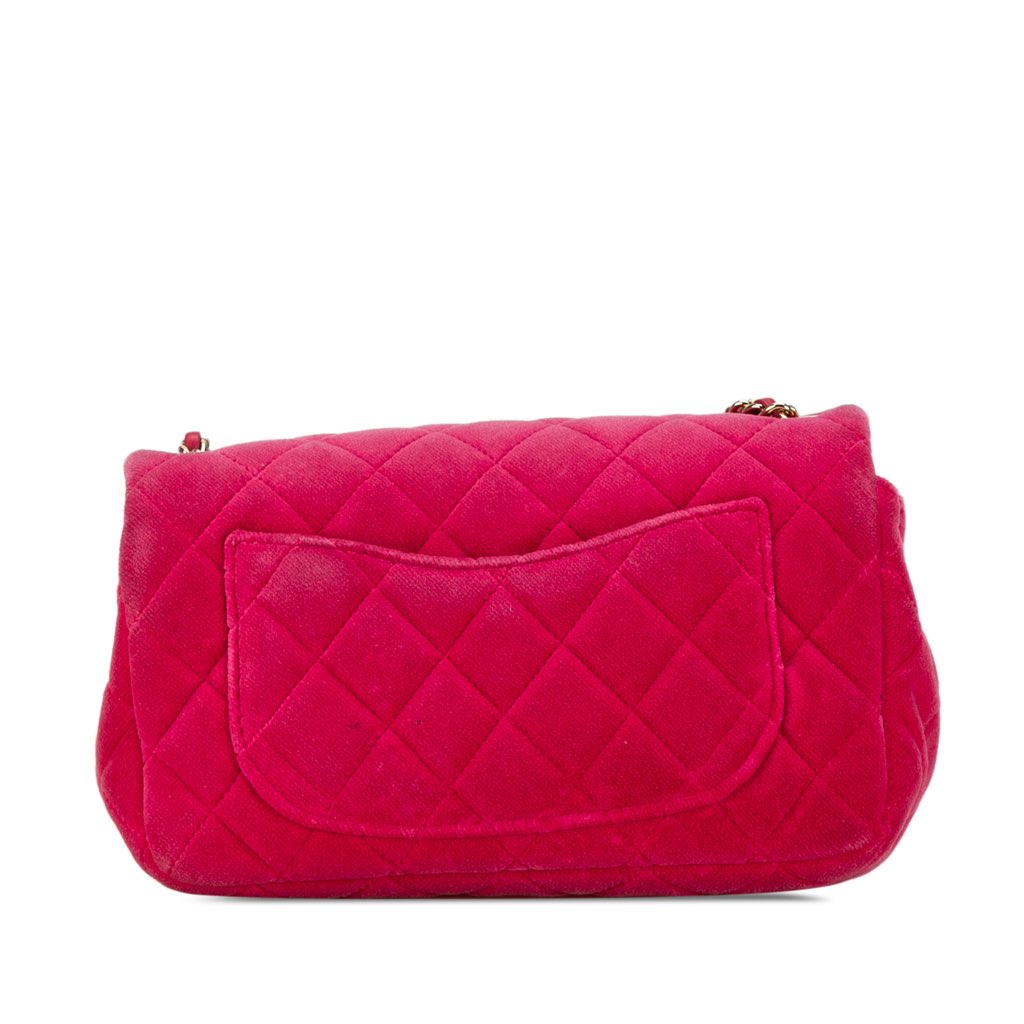 Chanel Mini Quilted Velvet Pearl Crush Single Flap - 3