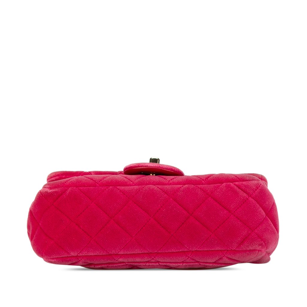 Chanel Mini Quilted Velvet Pearl Crush Single Flap - 4