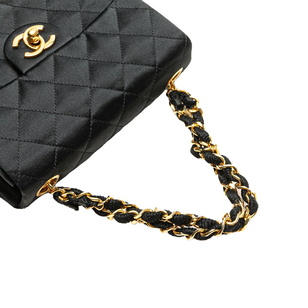 Chanel Mini Square Quilted Satin Single Flap - Image 15