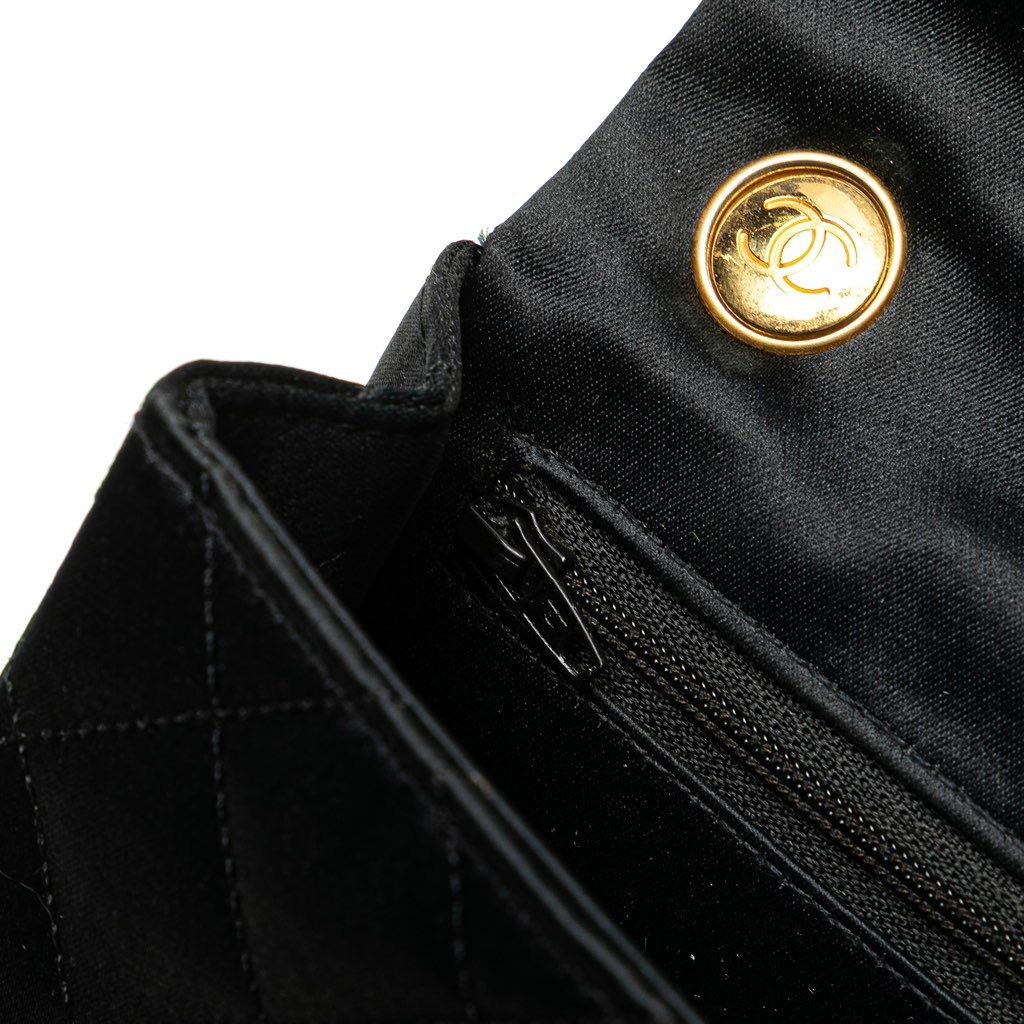 Chanel Mini Square Quilted Satin Single Flap - Detail 1