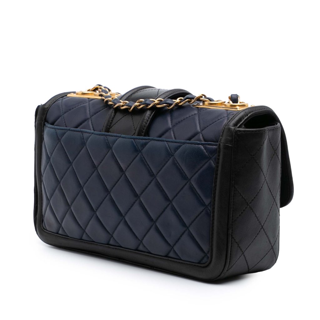 Chanel Medium Bicolor Quilted Lambskin Elegant CC Flap - 2