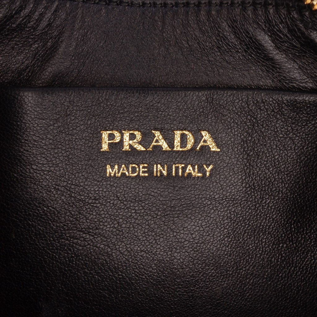 Prada Small Soft Calf Arque Satchel - Side view