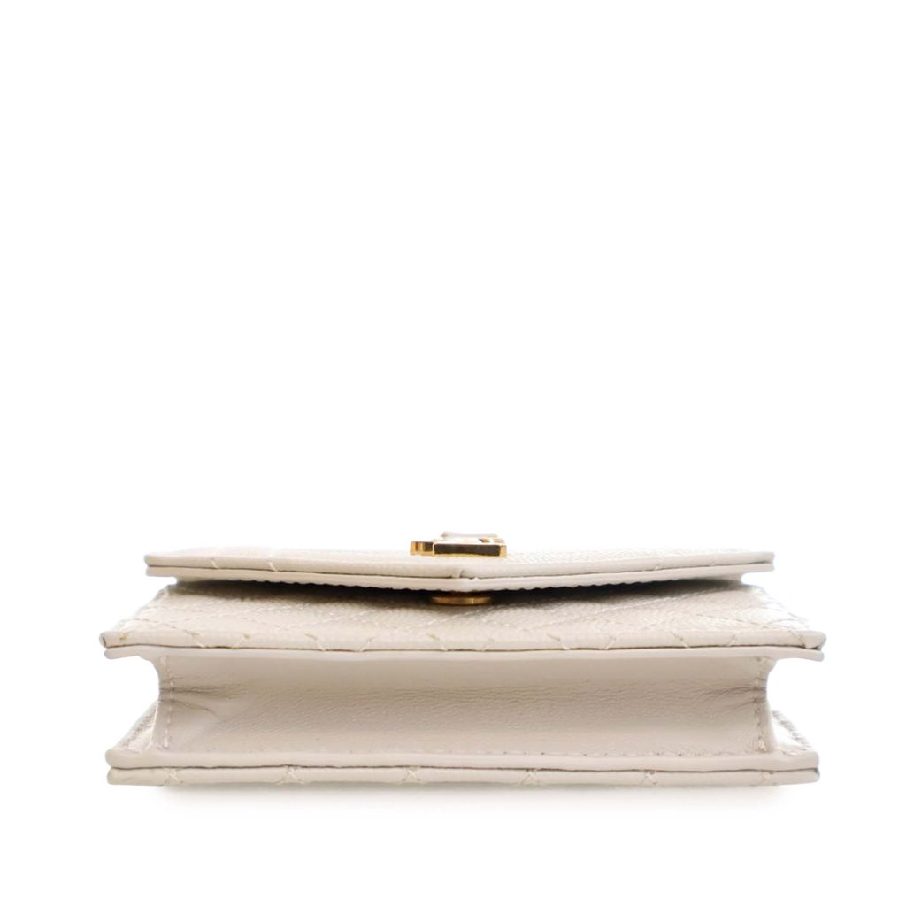 Saint Laurent Grain De Poudre Triquilt Monogram Envelope Wallet - 5