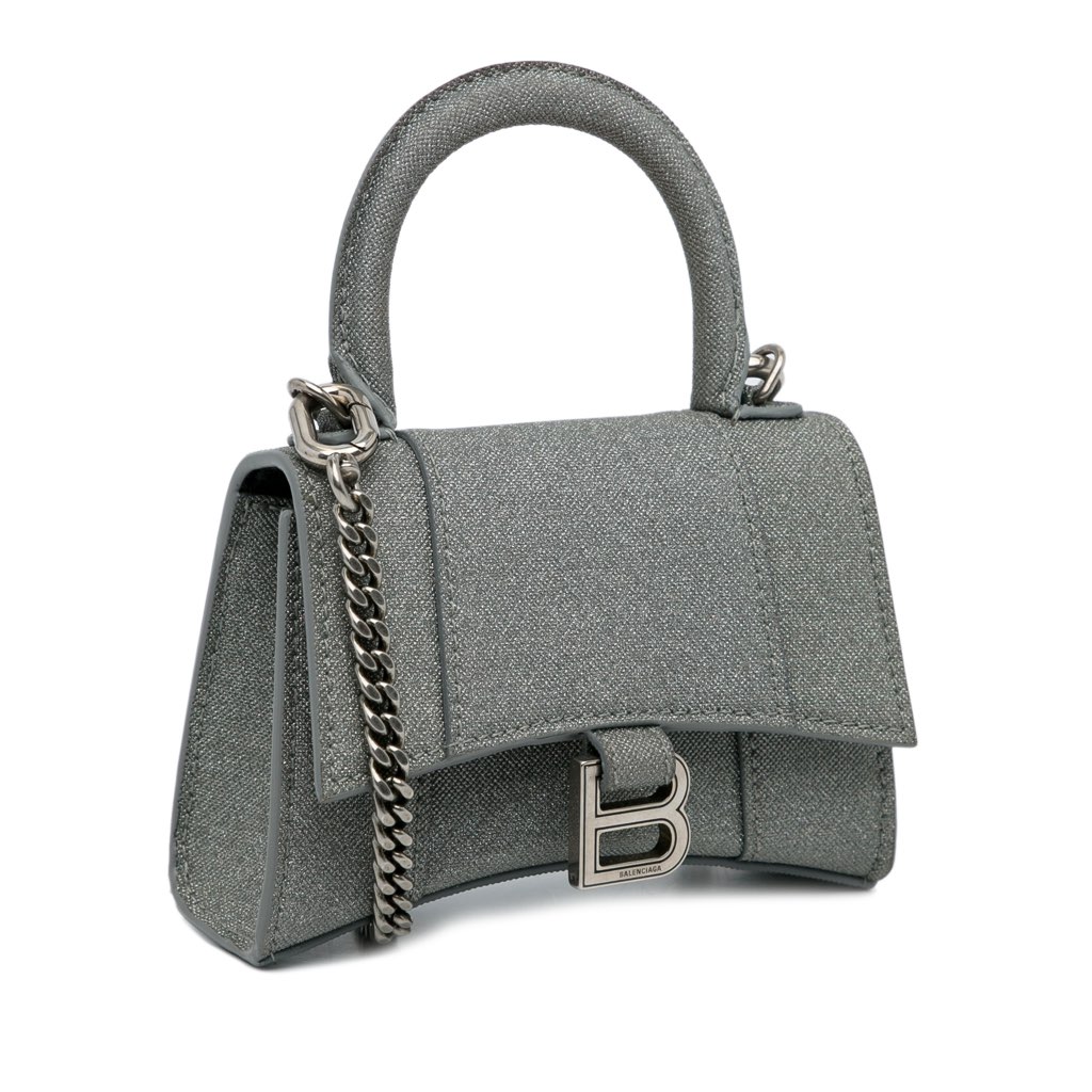 Balenciaga Mini Glitter Hourglass Satchel - 2
