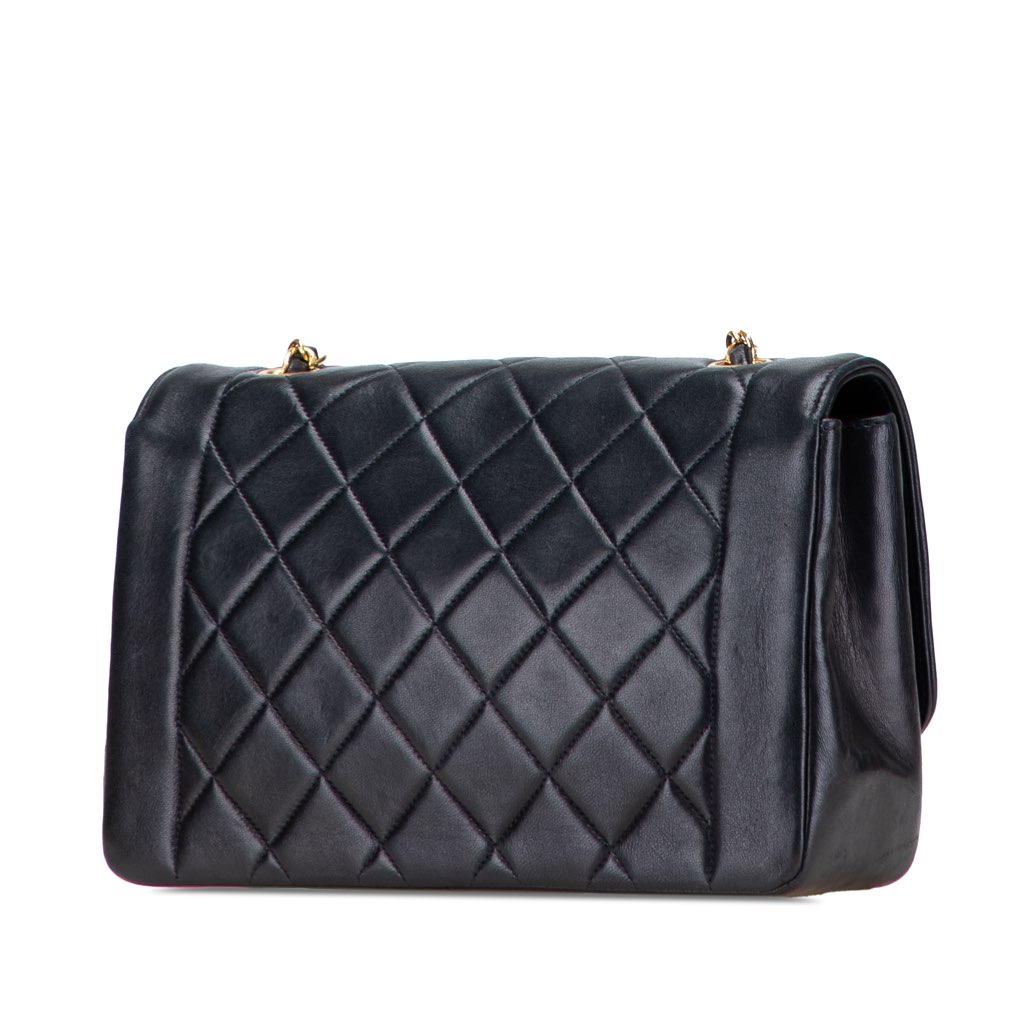 Chanel Medium Lambskin Diana Flap - Back view
