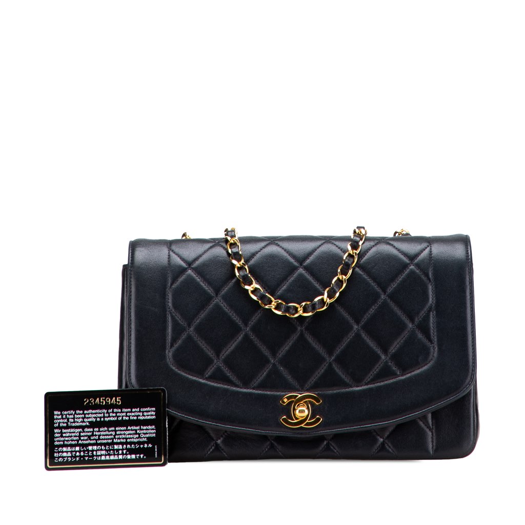 Chanel Medium Lambskin Diana Flap - Image 12