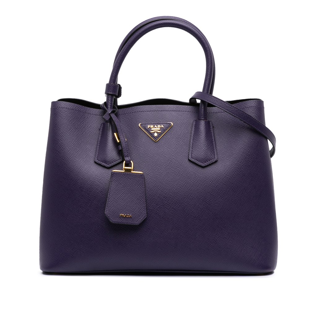 Prada Medium Saffiano Cuir Double Satchel