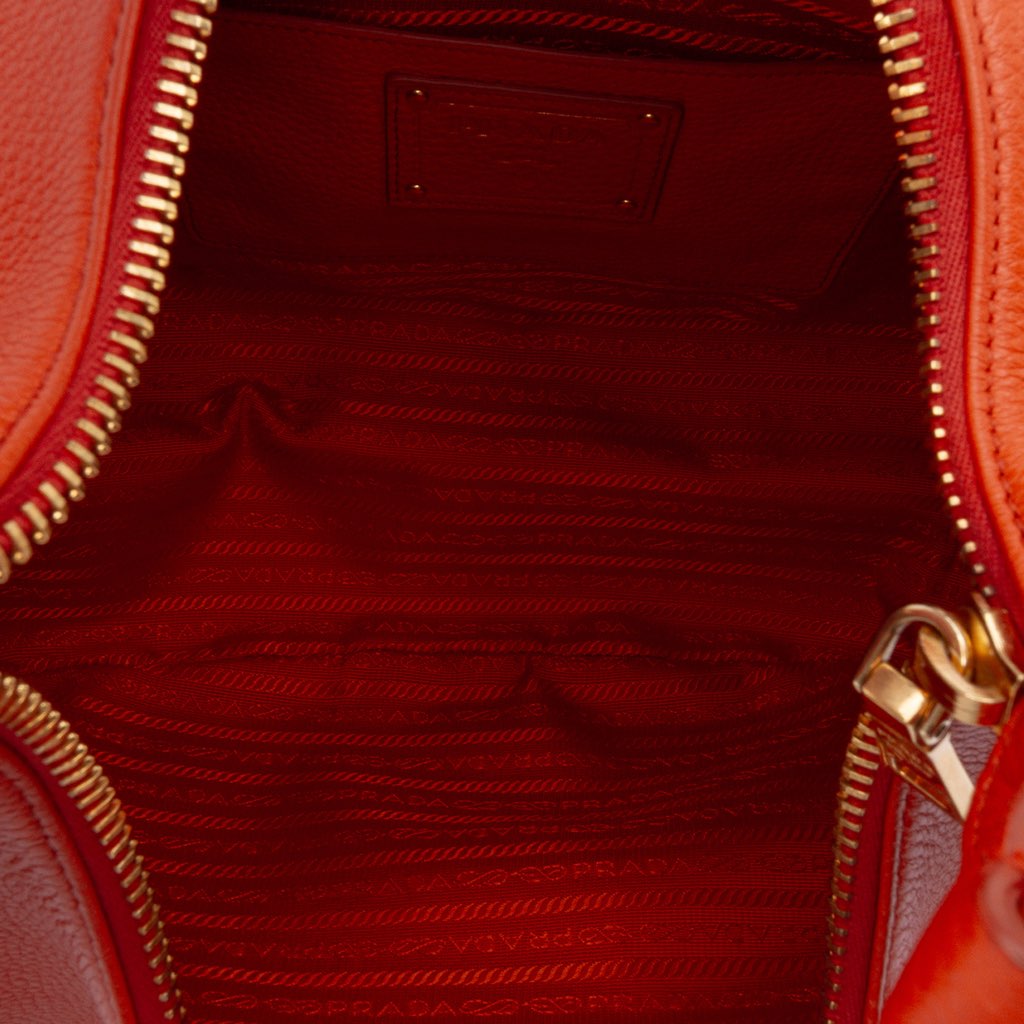 Prada Vitello Daino Zip Top Hobo - 4