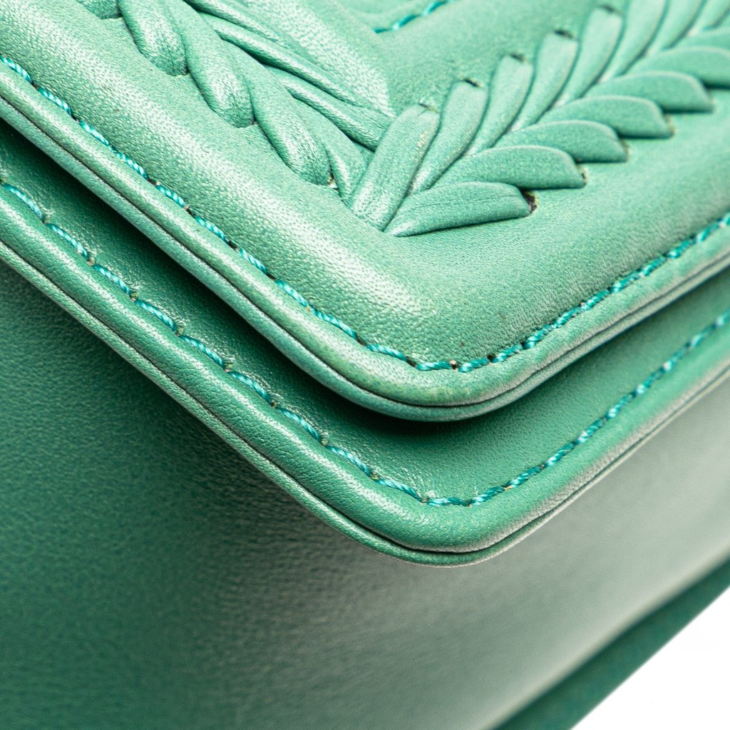 Chanel New Medium Braided Chevron Lambskin Boy Flap - Image 10