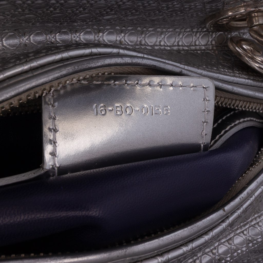 Dior Medium Ombre Metallic Patent Microcannage Lady Dior - Detail 1