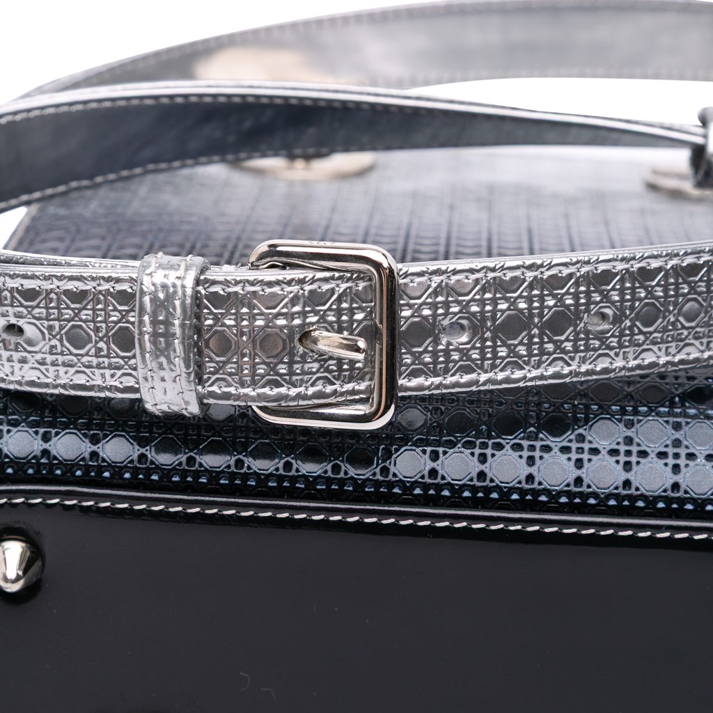 Dior Medium Ombre Metallic Patent Microcannage Lady Dior - Image 12