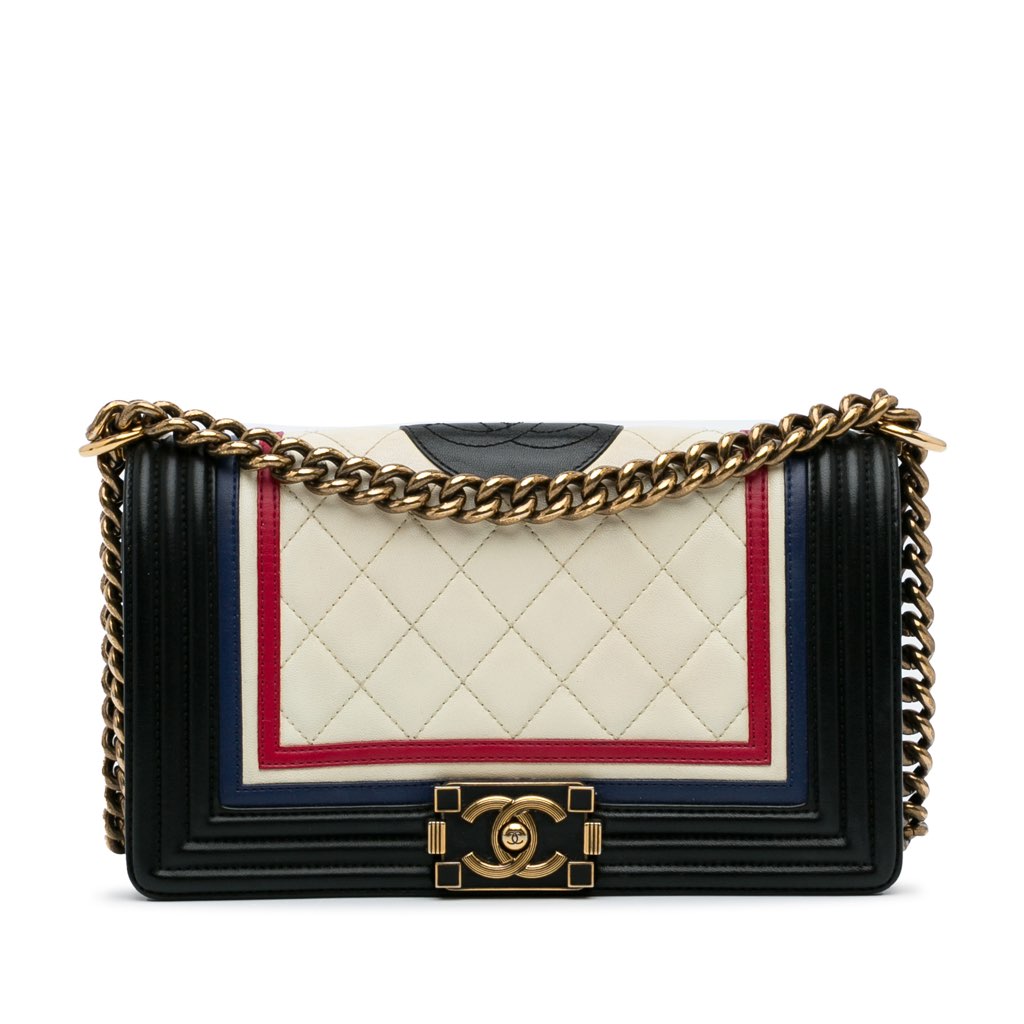Chanel Crest-Embellished Medium Boy Bag