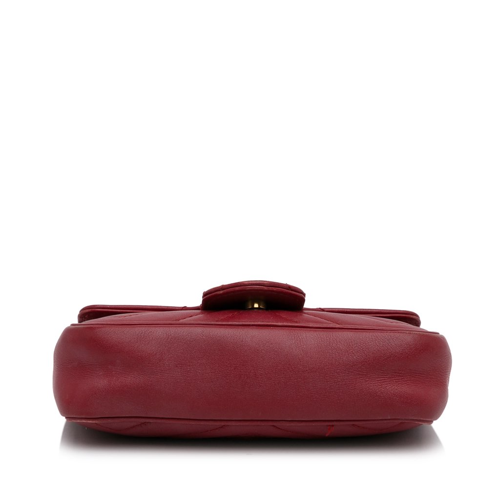 Gucci Super Mini GG Marmont Matelasse Leather Flap Crossbody - Side view