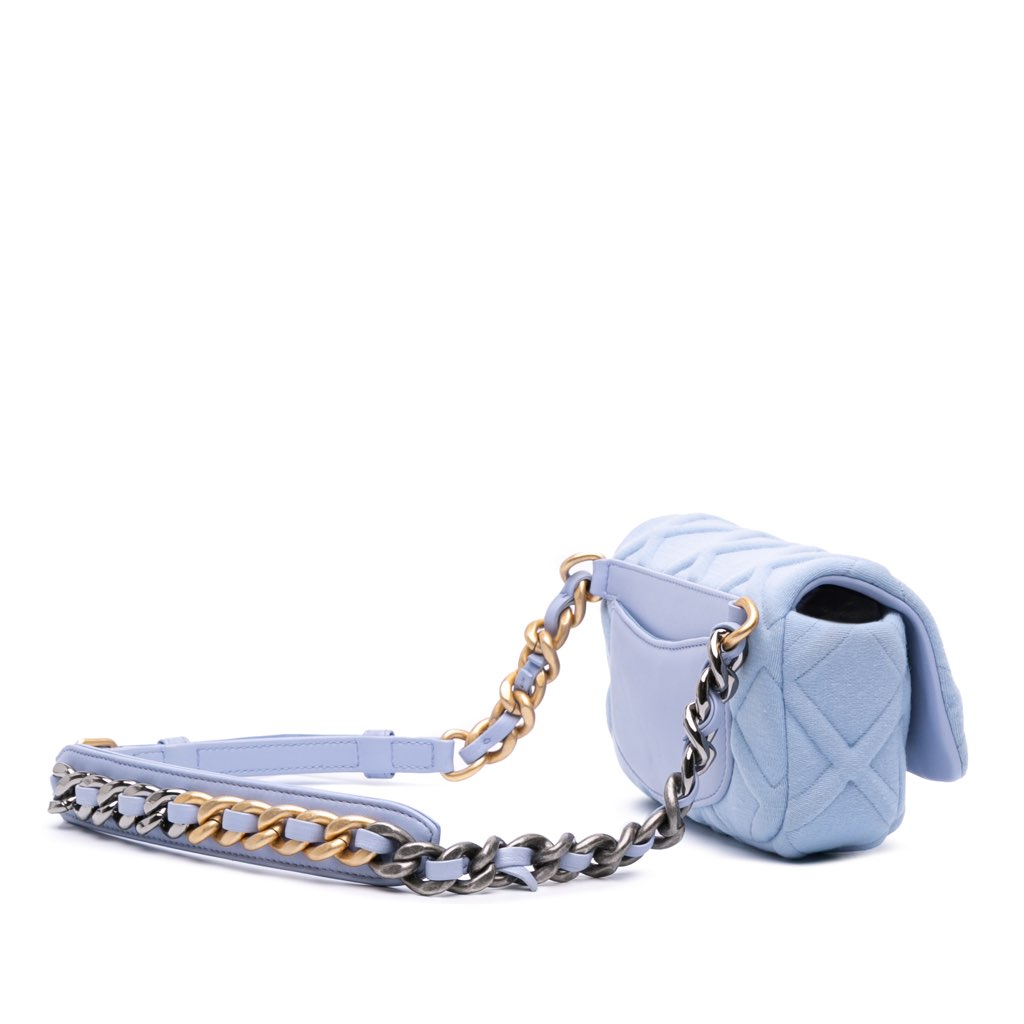 Chanel Jersey 19 Flap Belt Bag - Back view