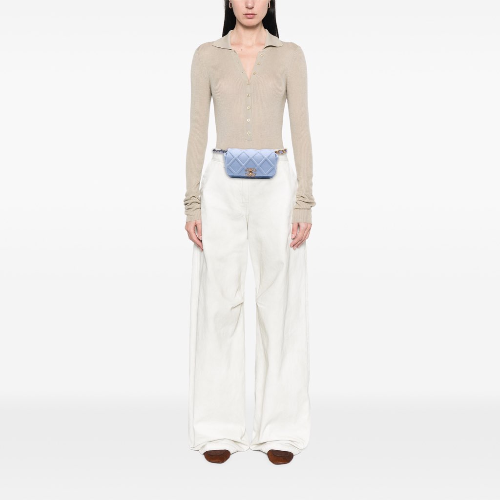 Chanel Jersey 19 Flap Belt Bag - Image 10