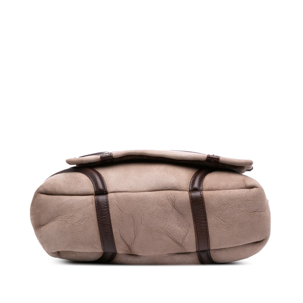 Chanel CC Suede and Shearling Messenger Bag - 3