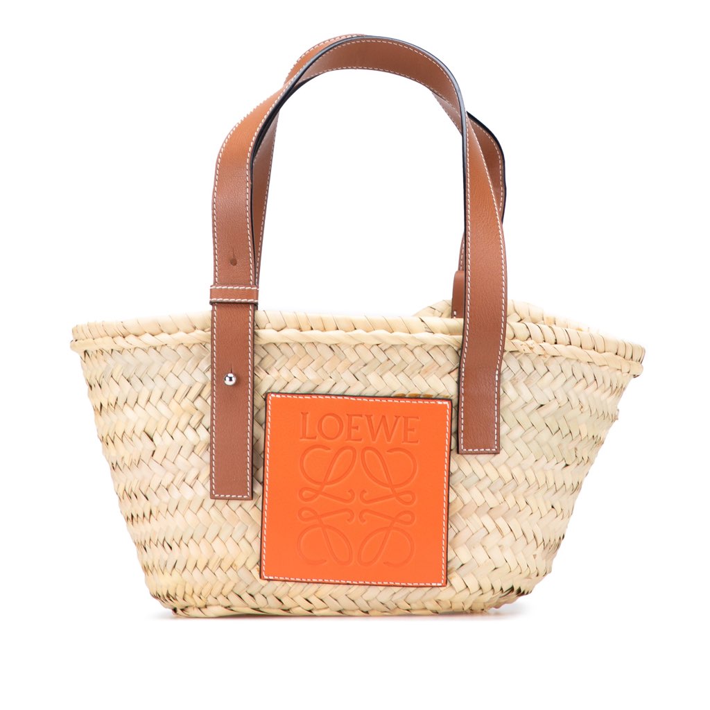 Loewe Small Raffia Basket Tote