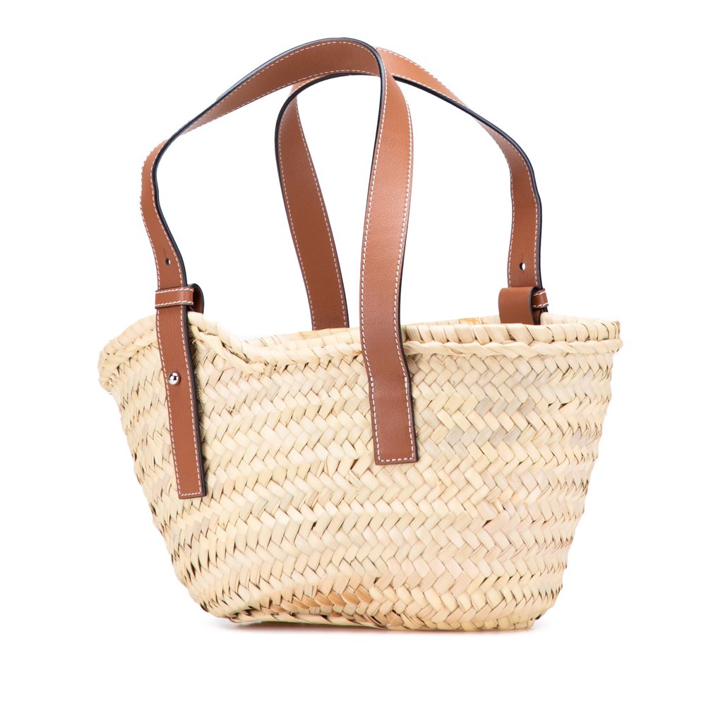 Loewe Small Raffia Basket Tote - Back view
