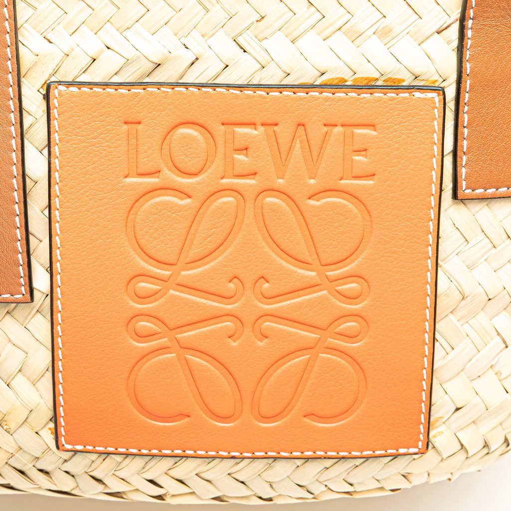 Loewe Small Raffia Basket Tote - Side view