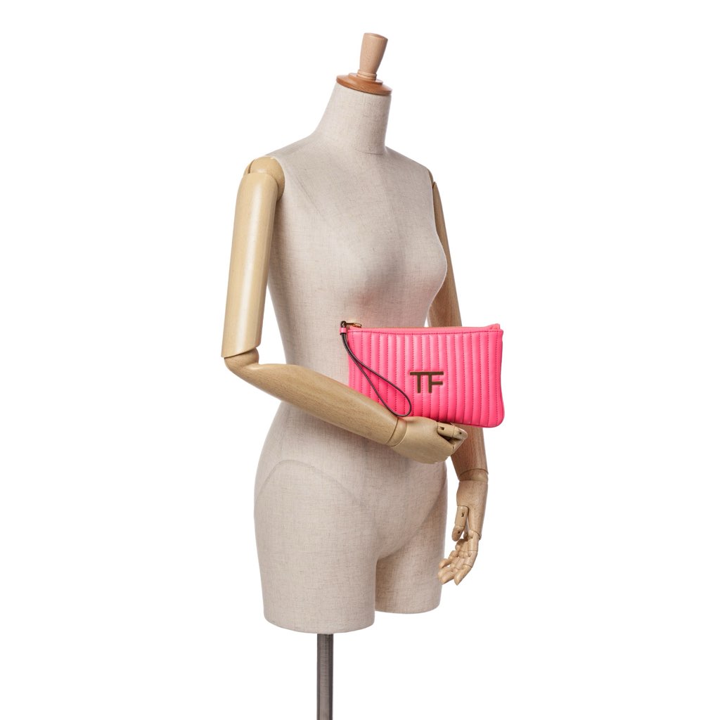 Tom Ford Quilted Calfskin TF Clutch - Image 12
