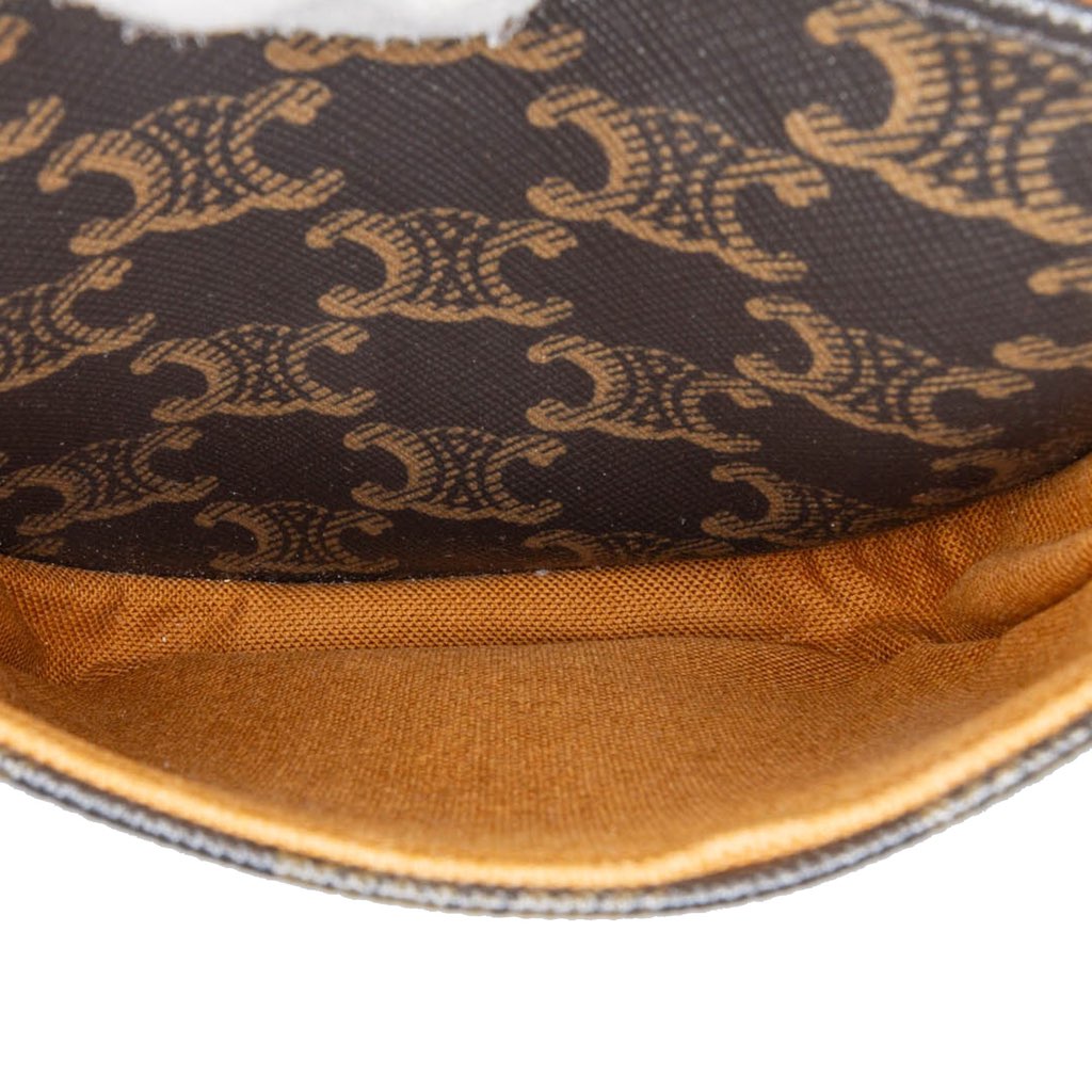 Celine Medium Triomphe Coated Canvas Folco Crossbody - 5