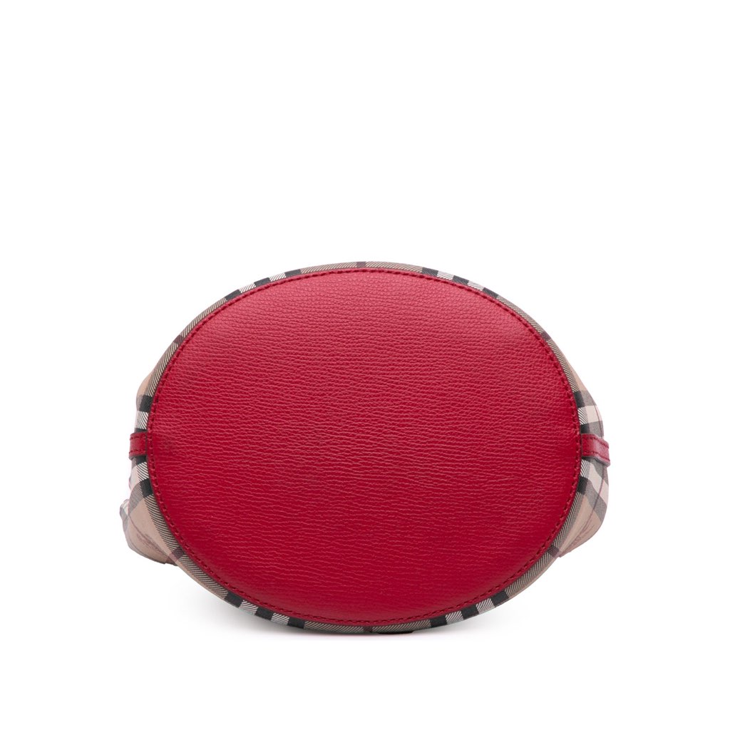 Burberry Haymarket Check Coated Canvas Lorne Bucket Bag - 3