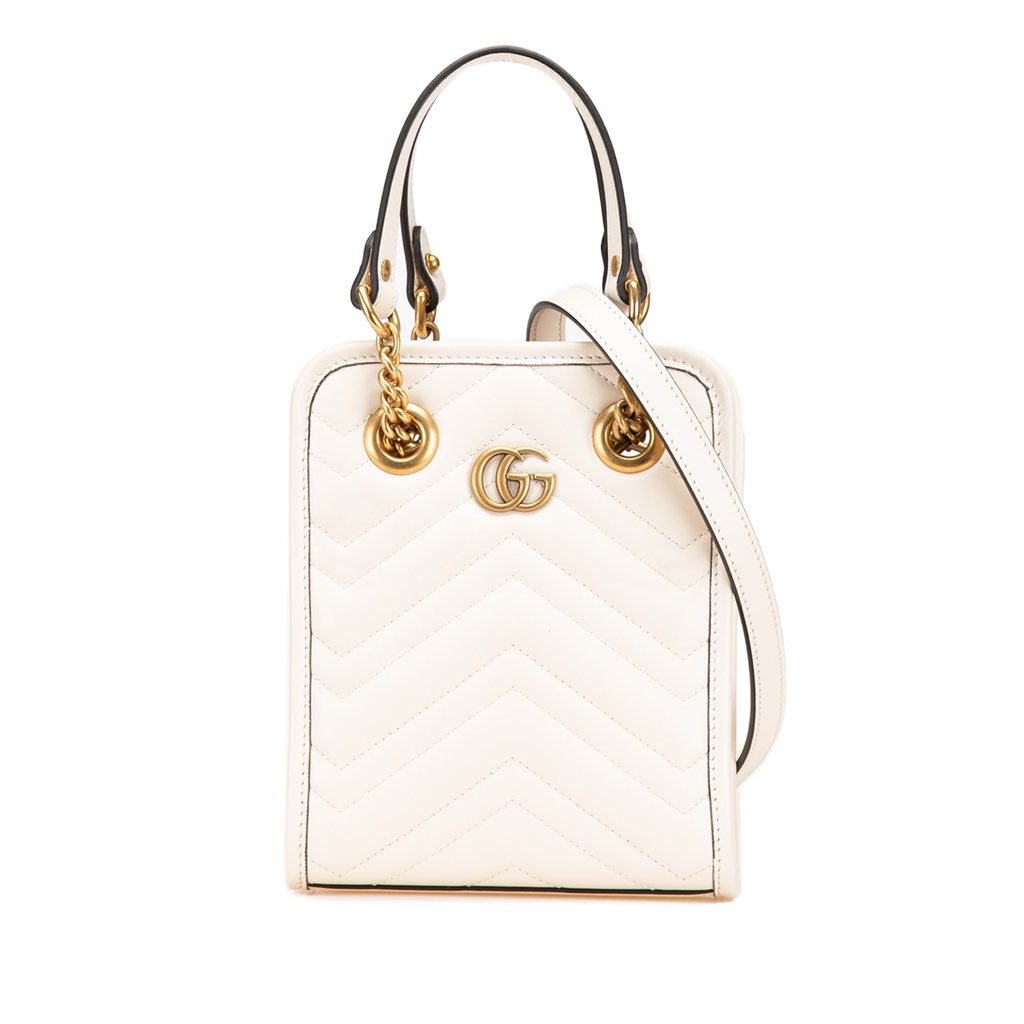Gucci Mini GG Marmont Matelasse Leather Satchel