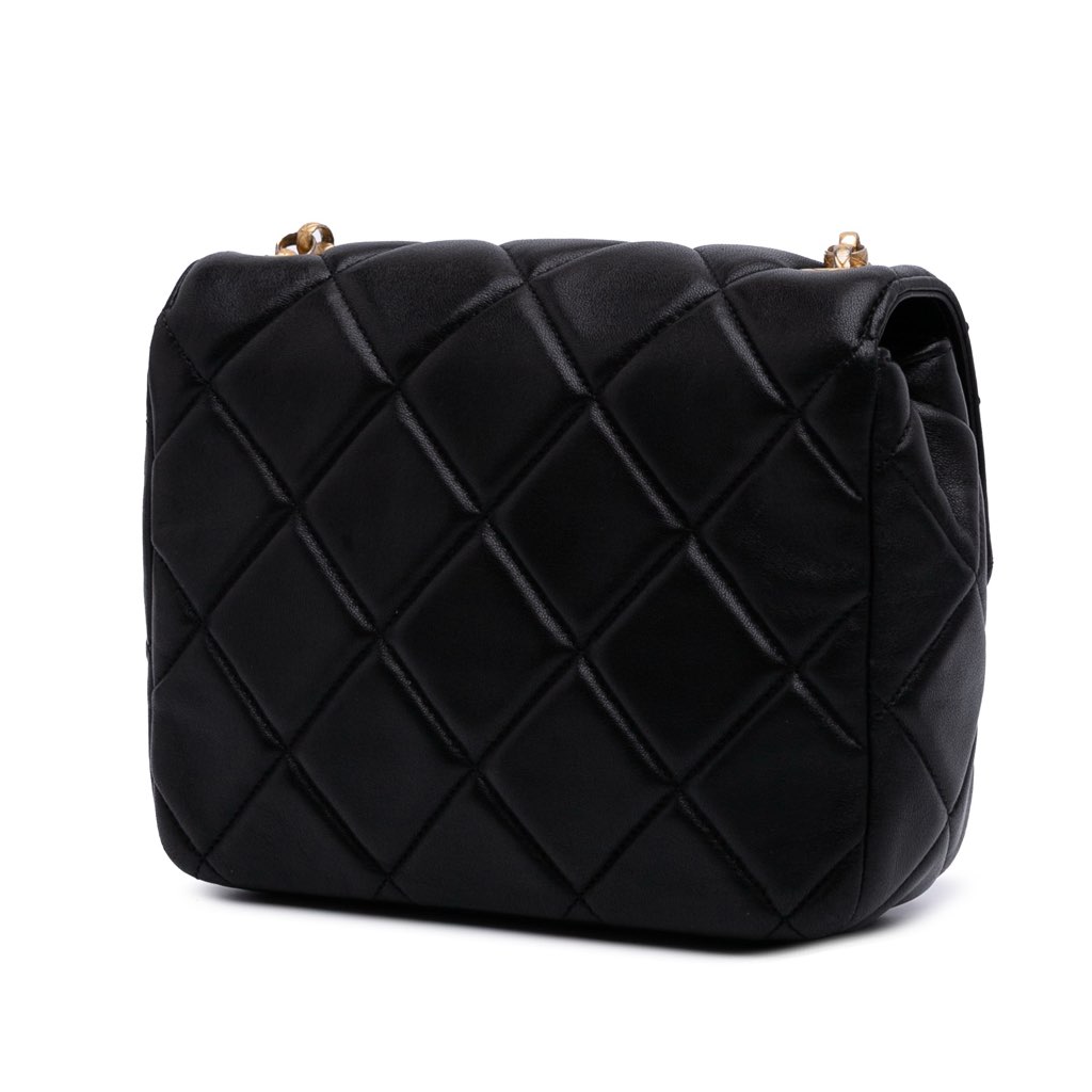 Chanel Mini Quilted Lambskin Bijoux Logo Chain Square Flap - 2
