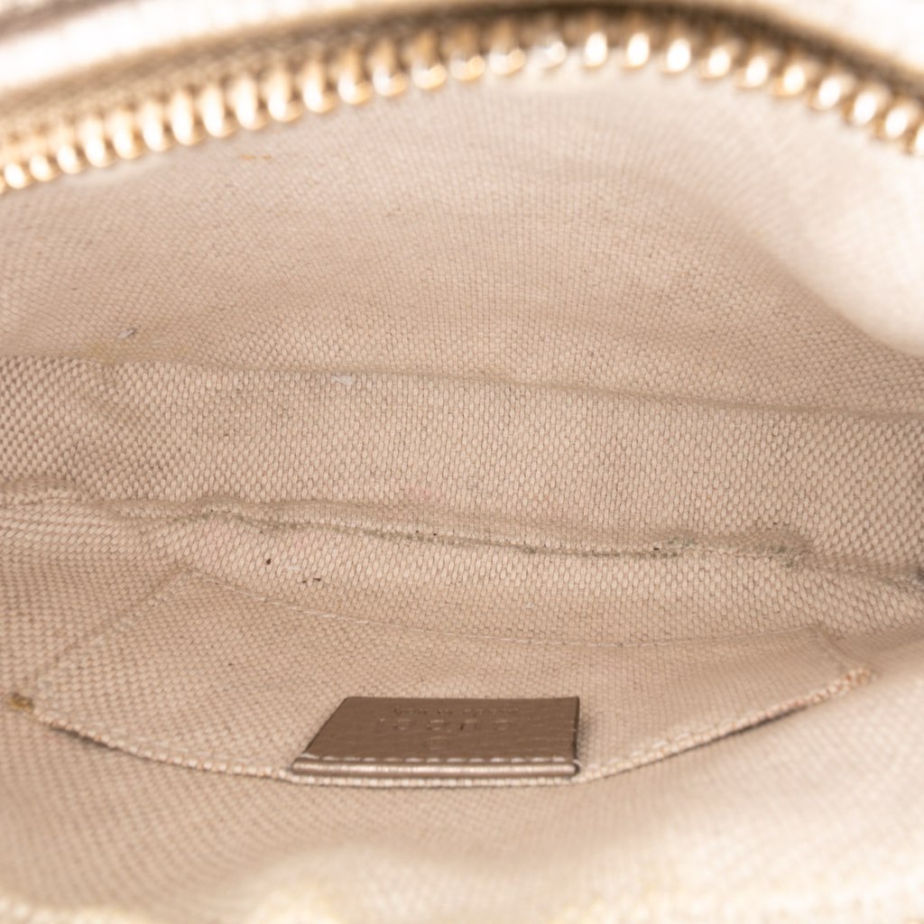 Gucci Mini Metallic Pebbled Calfskin Soho Chain Crossbody - 4