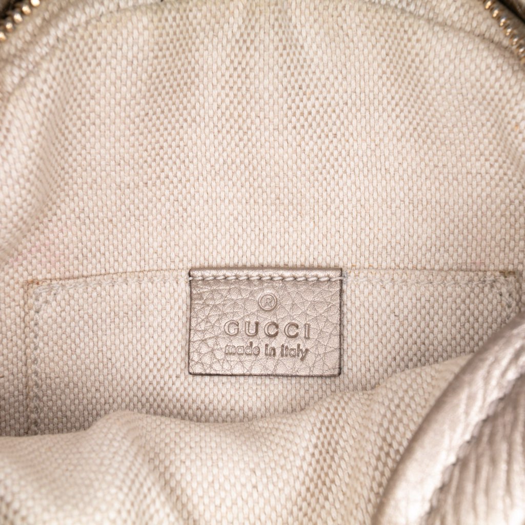 Gucci Mini Metallic Pebbled Calfskin Soho Chain Crossbody - 5