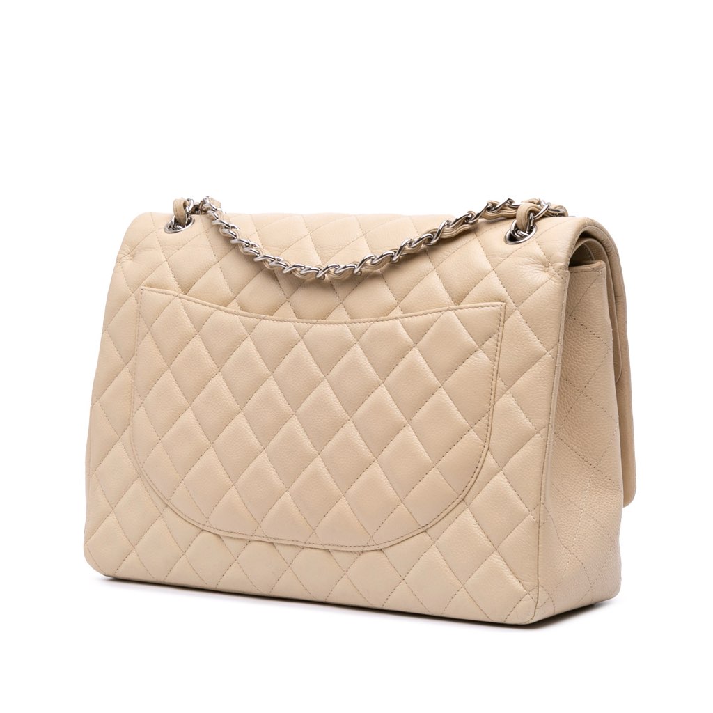 Chanel Maxi Classic Caviar Double Flap - Back view