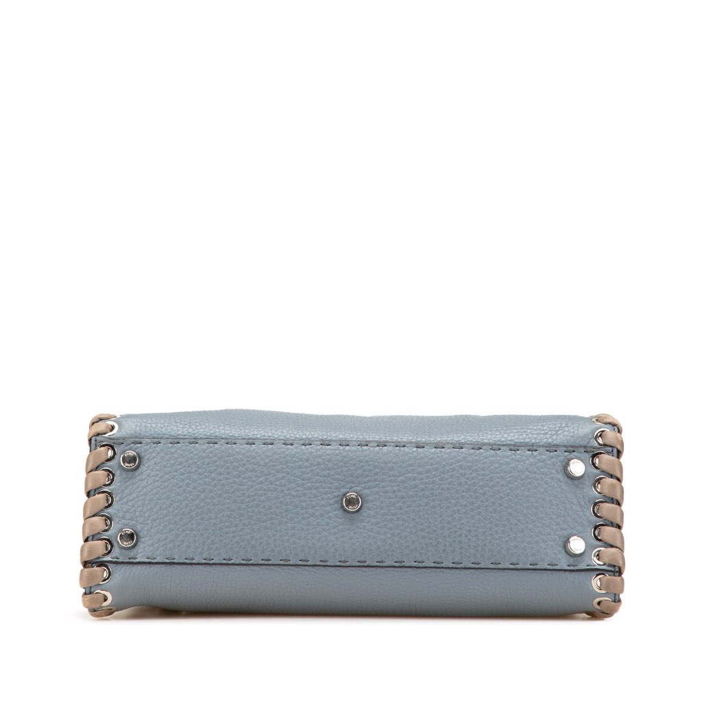 Fendi Medium Leather Whipstitch Peekaboo Satchel - 3